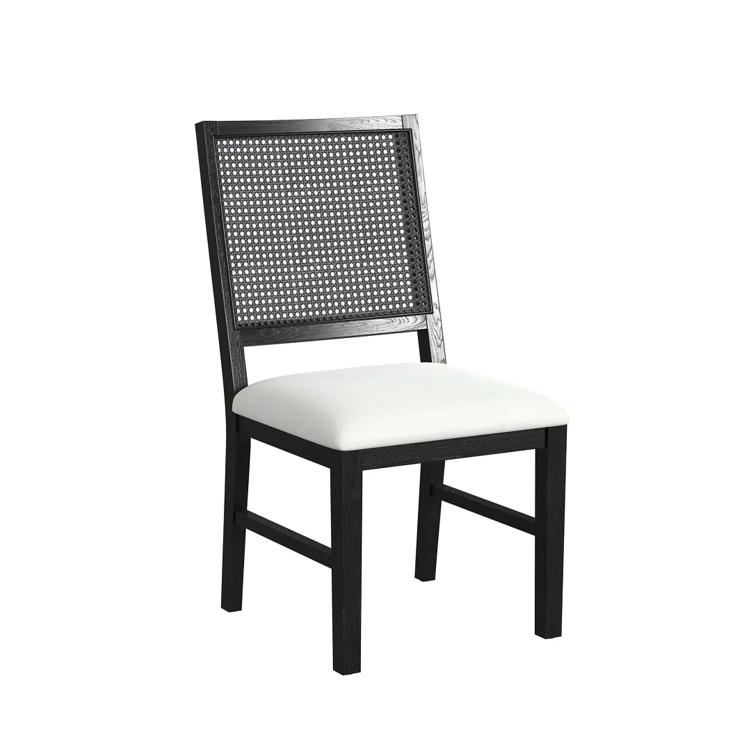 Brady Black Upholstered Side Chair
