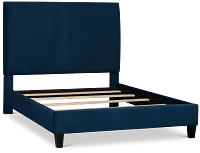 Lucy Dark Blue Uph Platform Bed