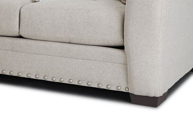 Sadie Light Gray Fabric Small Two-arm Sectional (5)
