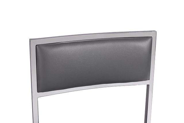 Amalfi Gray Stnl Steel Upholstered Side Chair