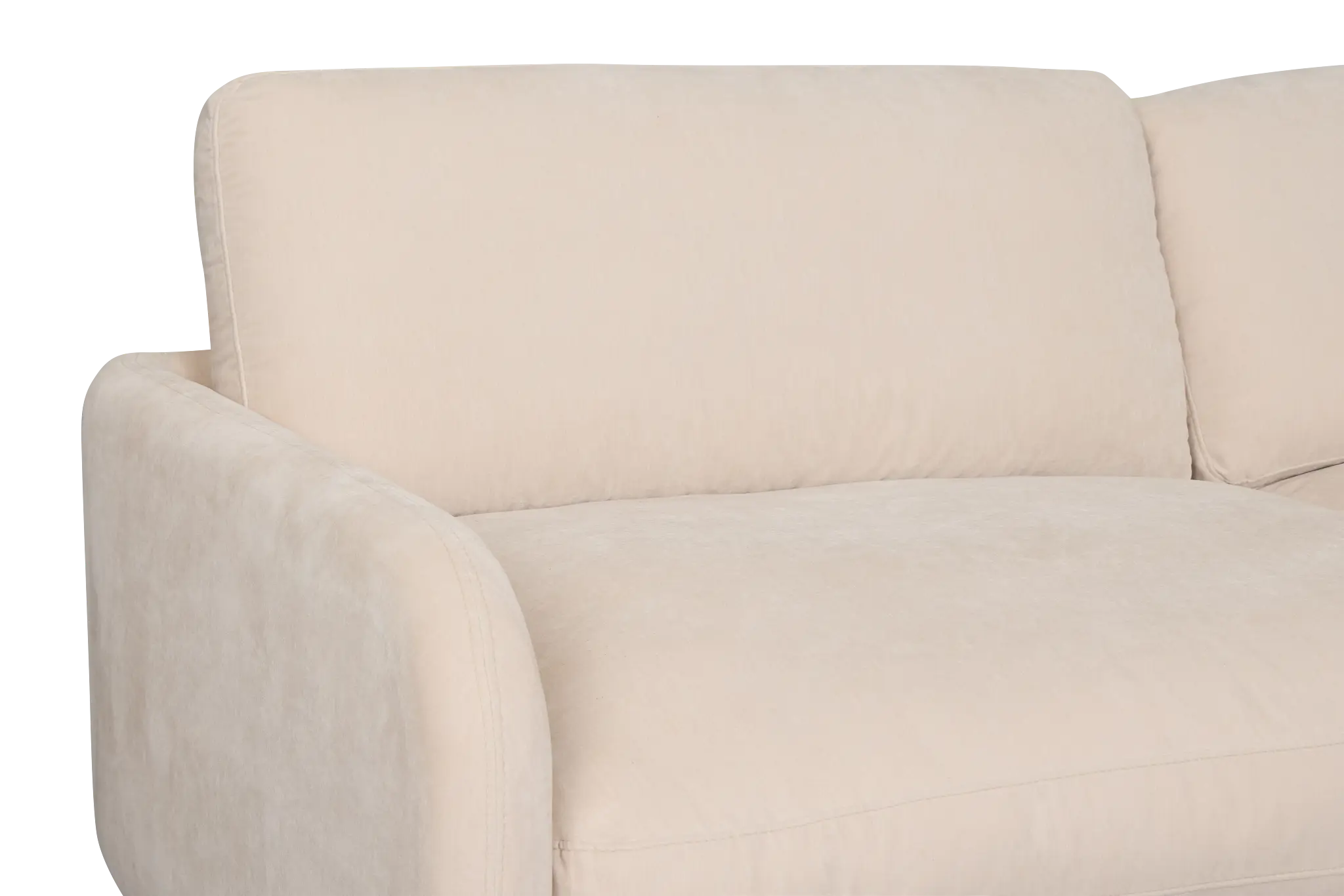 Jules Ivory Velvet 5-piece Right Facing Bumper Sectional Jules Ivory Velvet 5-piece Right Facing Bumper Sectional