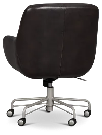 Ophelia Dark Brown Upholstered Desk Chair