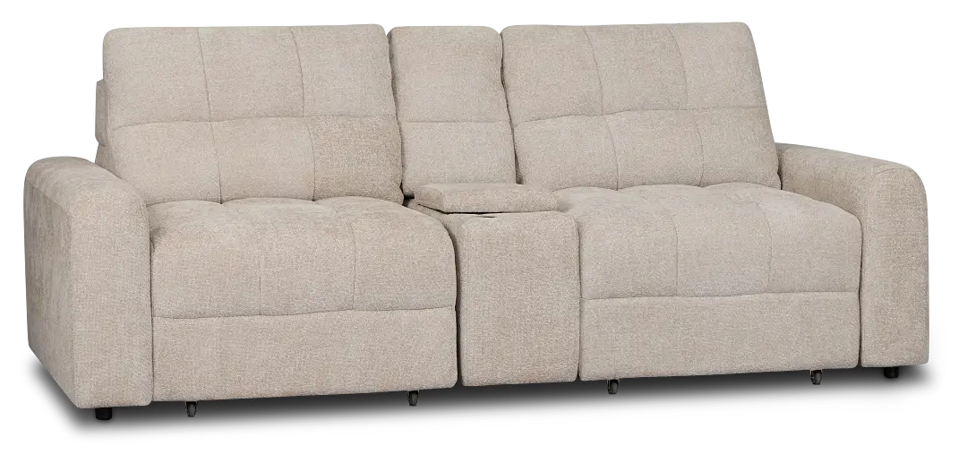 Hendrix Light Taupe Fabric Power Extension Chaise Console Loveseat Hendrix Light Taupe Fabric Power Extension Chaise Console Loveseat
