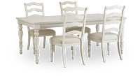 Savannah Ivory Rect Table & 4 Chairs