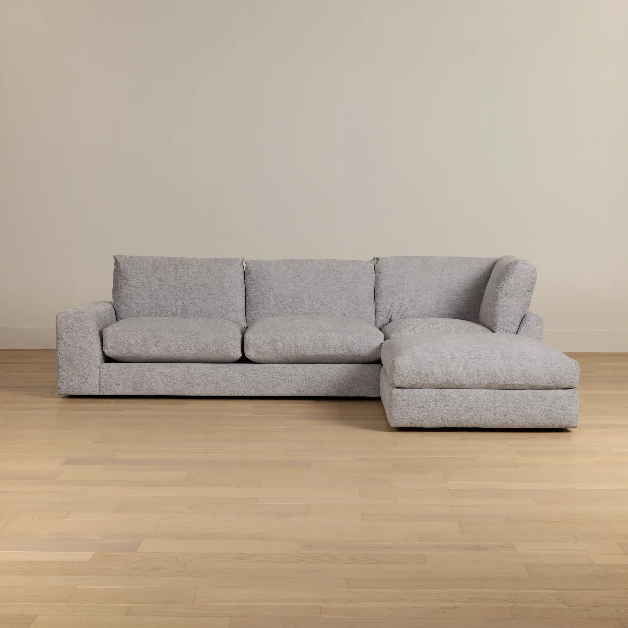 Calista Pewter Fabric Small Right Bumper Sectional Calista Pewter Fabric Small Right Bumper Sectional