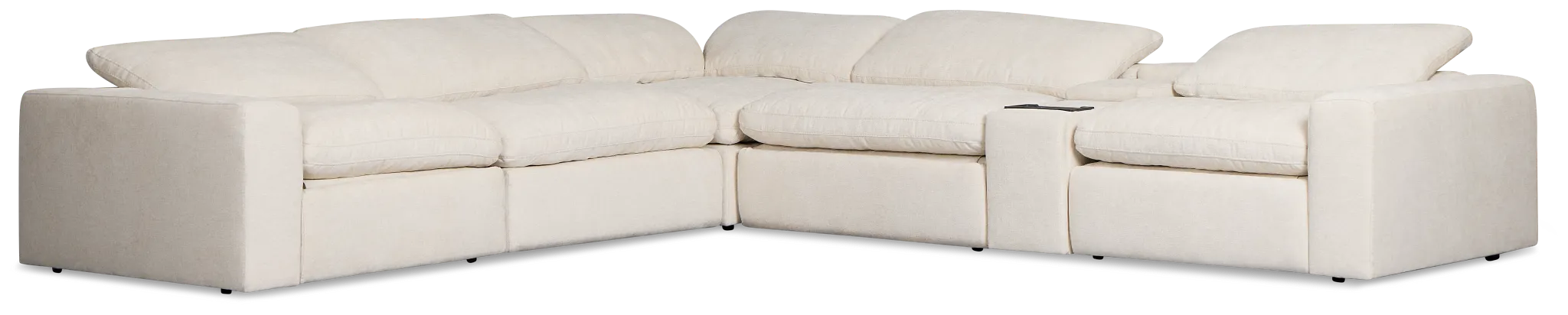 Drift Light Beige Fabric Medium Triple Power 2-arm Sectional