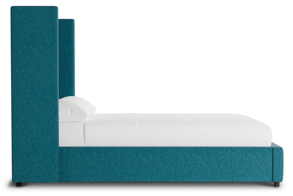Captiva Elite Teal 60" Upholstered Shelter Bed