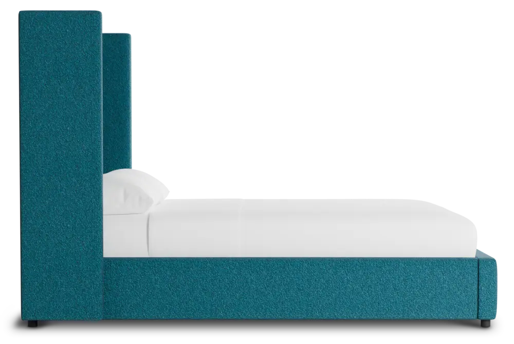 Captiva Elite Teal 60" Upholstered Shelter Bed Captiva Elite Teal 60" Upholstered Shelter Bed