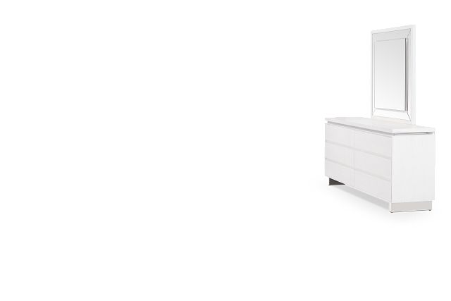 Bal Harbour White Dresser & Mirror