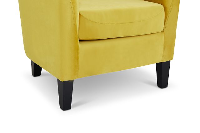 Stanton Yellow Velvet Accent Chair