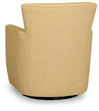 Harley Yellow Fabric Swivel Accent Chair