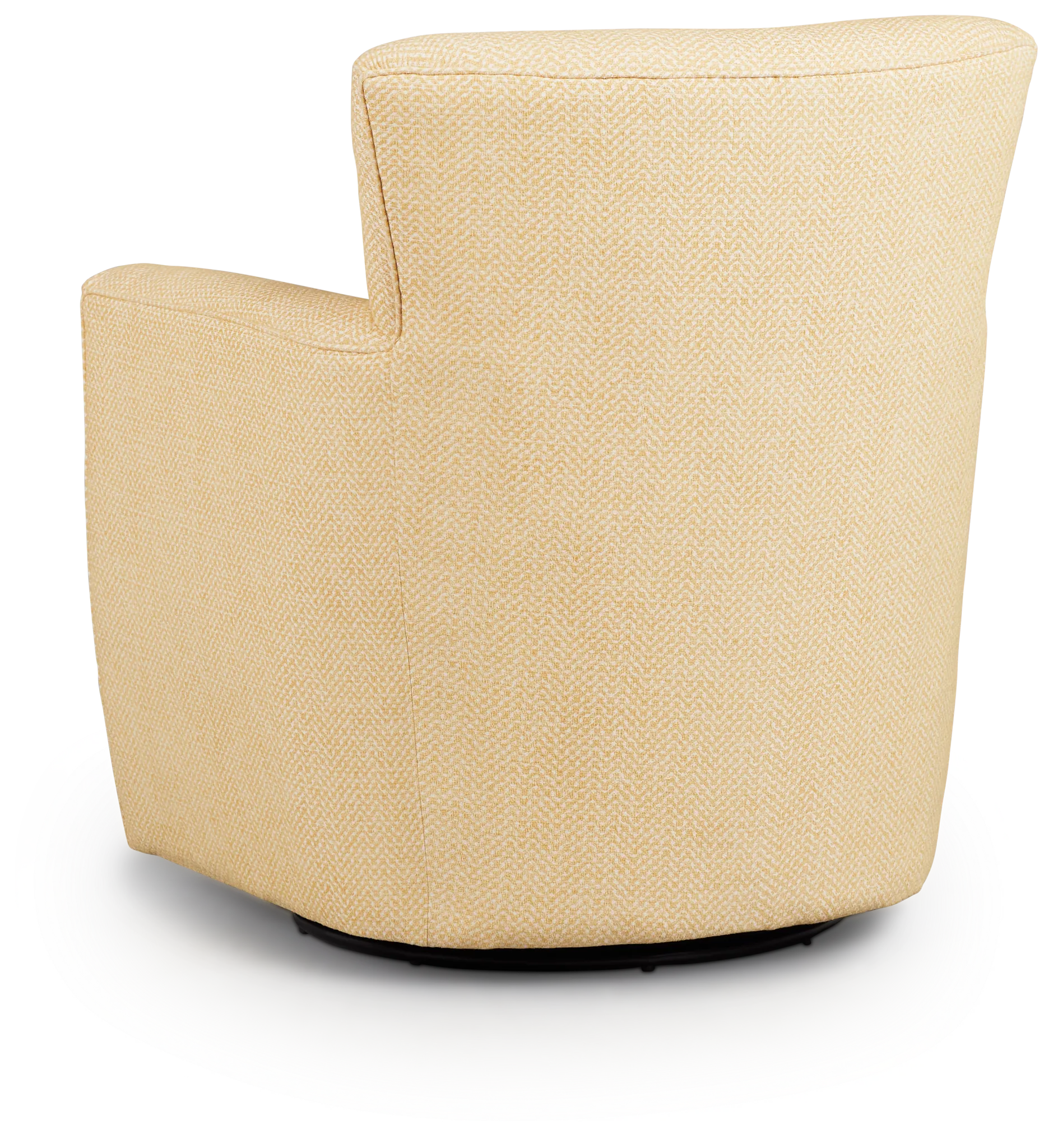 Harley Yellow Fabric Swivel Accent Chair