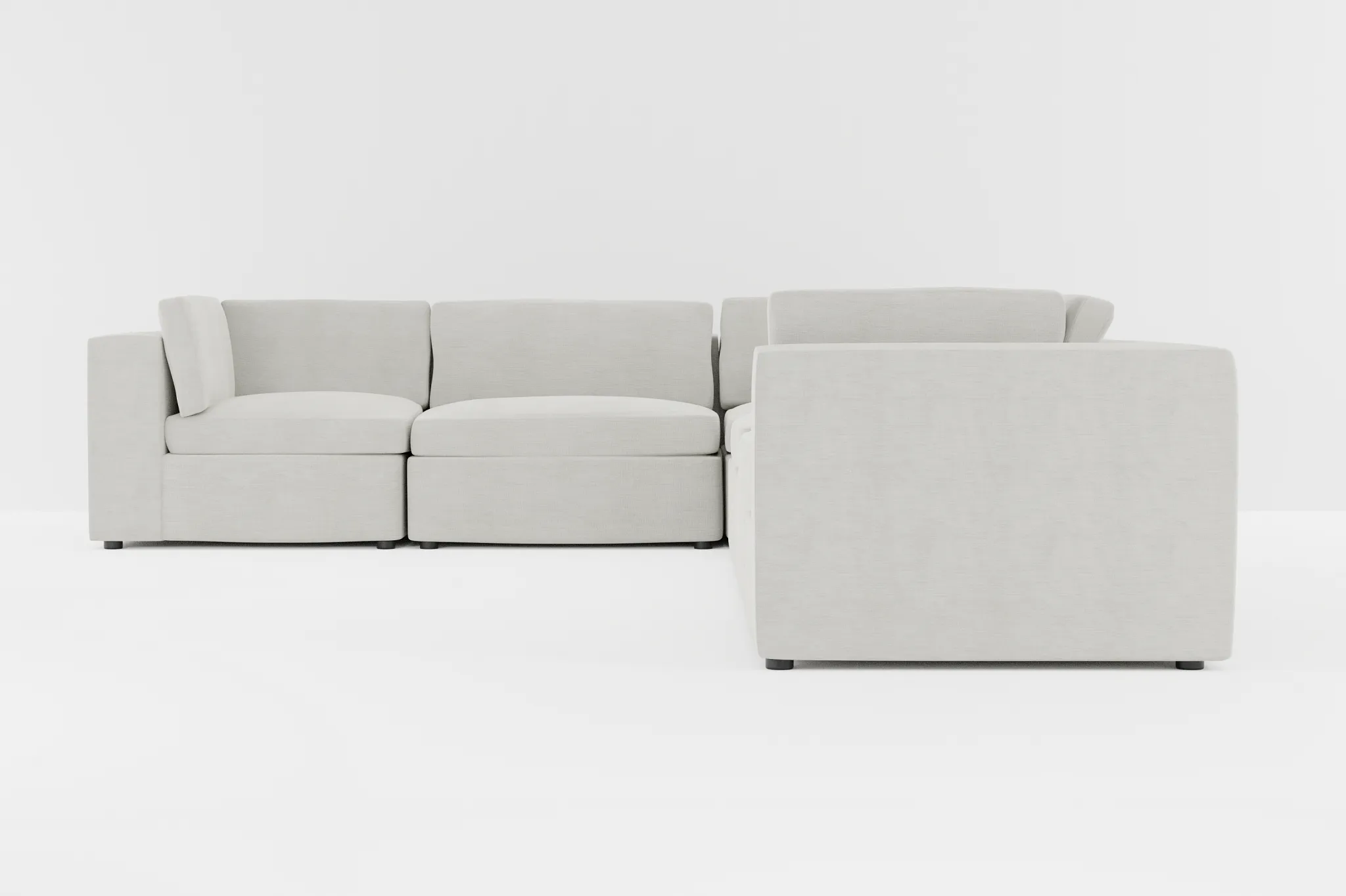 Destin Maguire Ivory Fabric 6-piece Modular Sectional