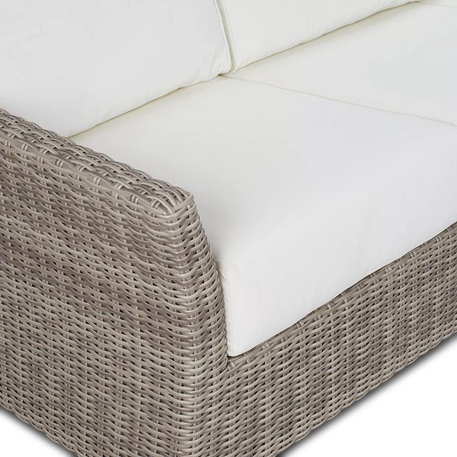 Raleigh White Woven Sofa