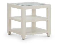 Hurley White Square End Table