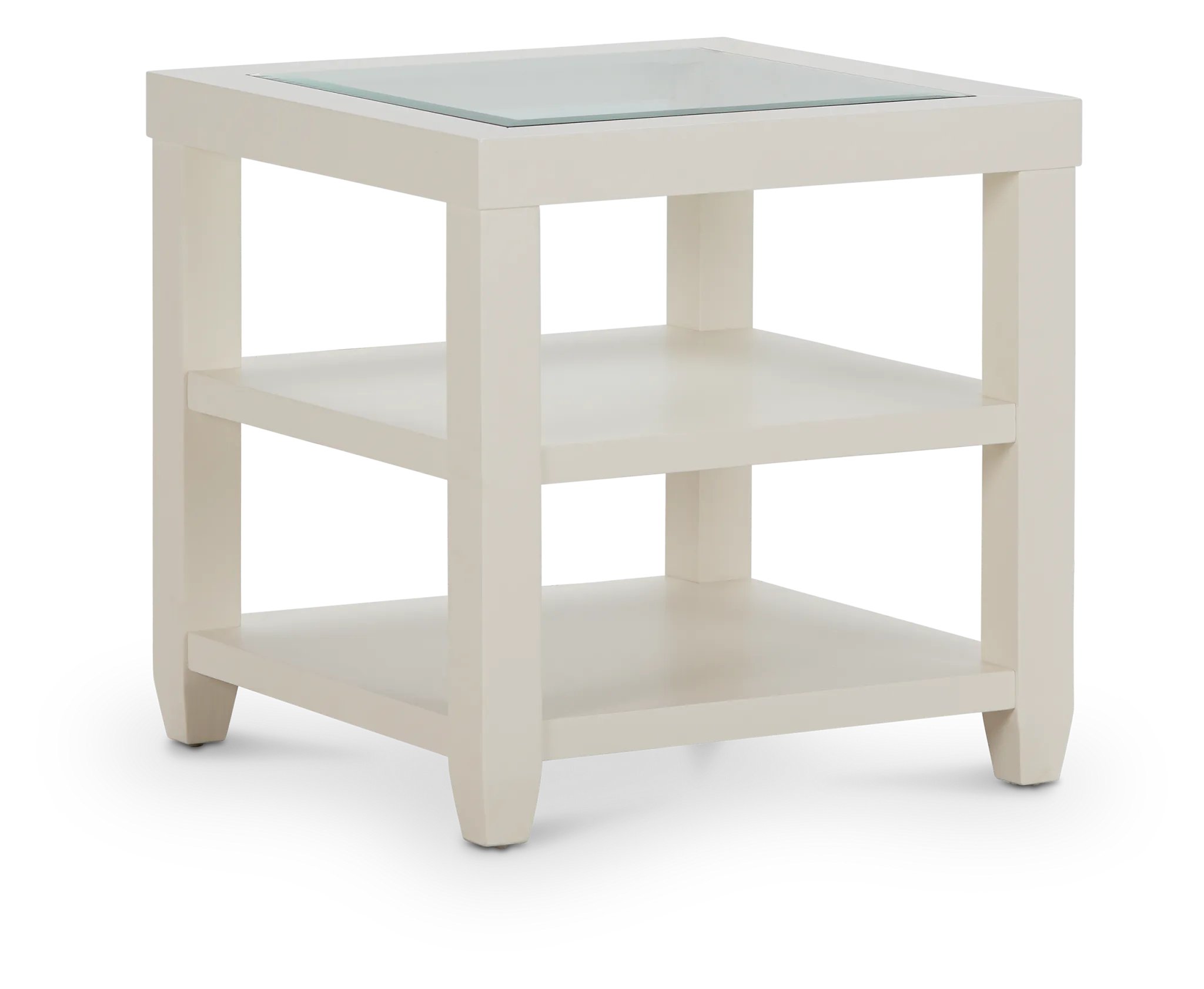 Hurley White Square End Table