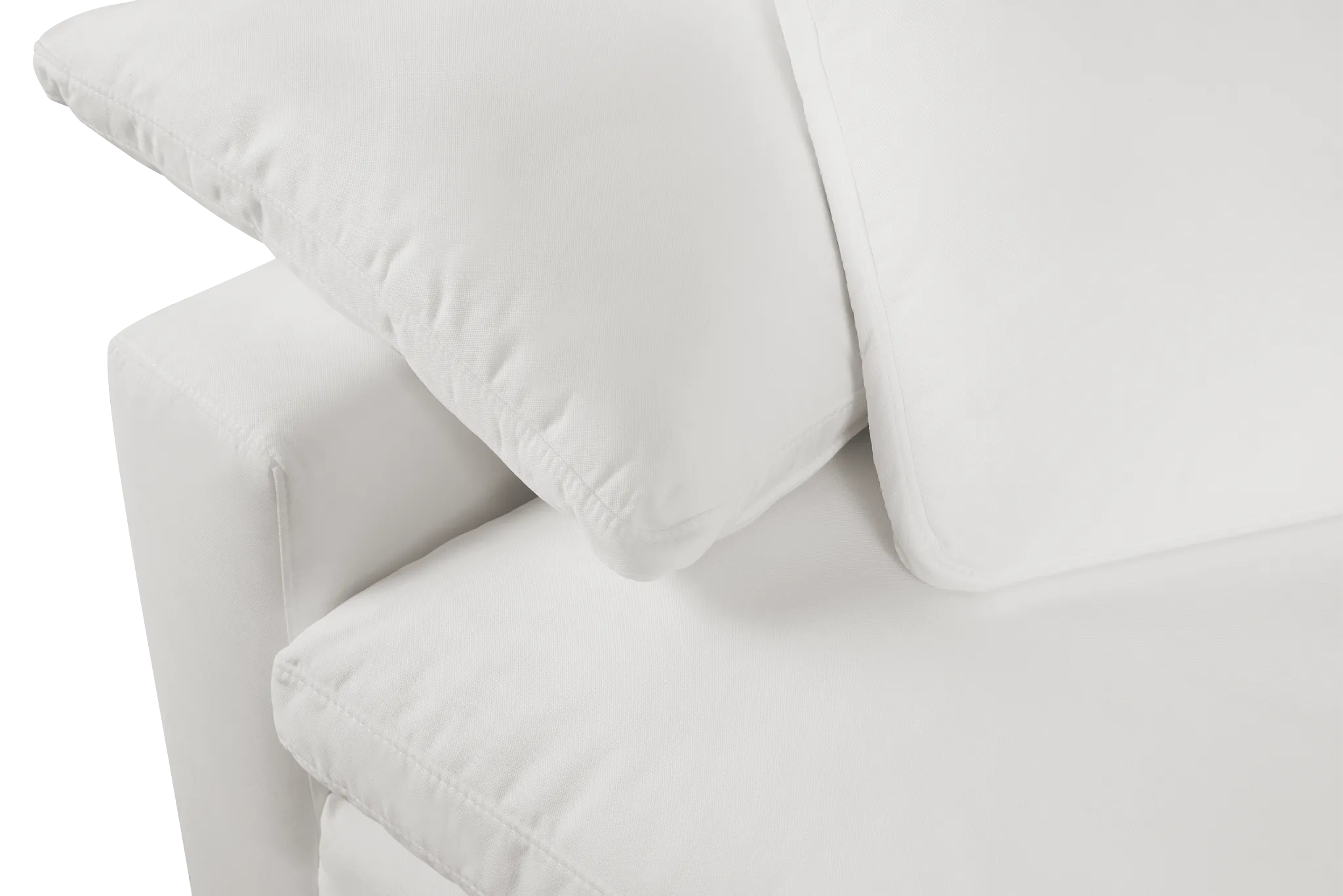 Nixon White Fabric Sofa