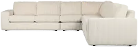 Charlie Ivory Fabric Large Two-arm Sectional