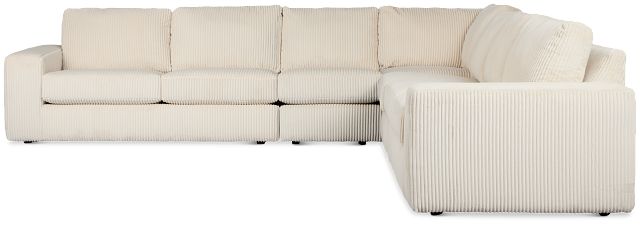 Charlie Ivory Fabric Large Two-arm Sectional