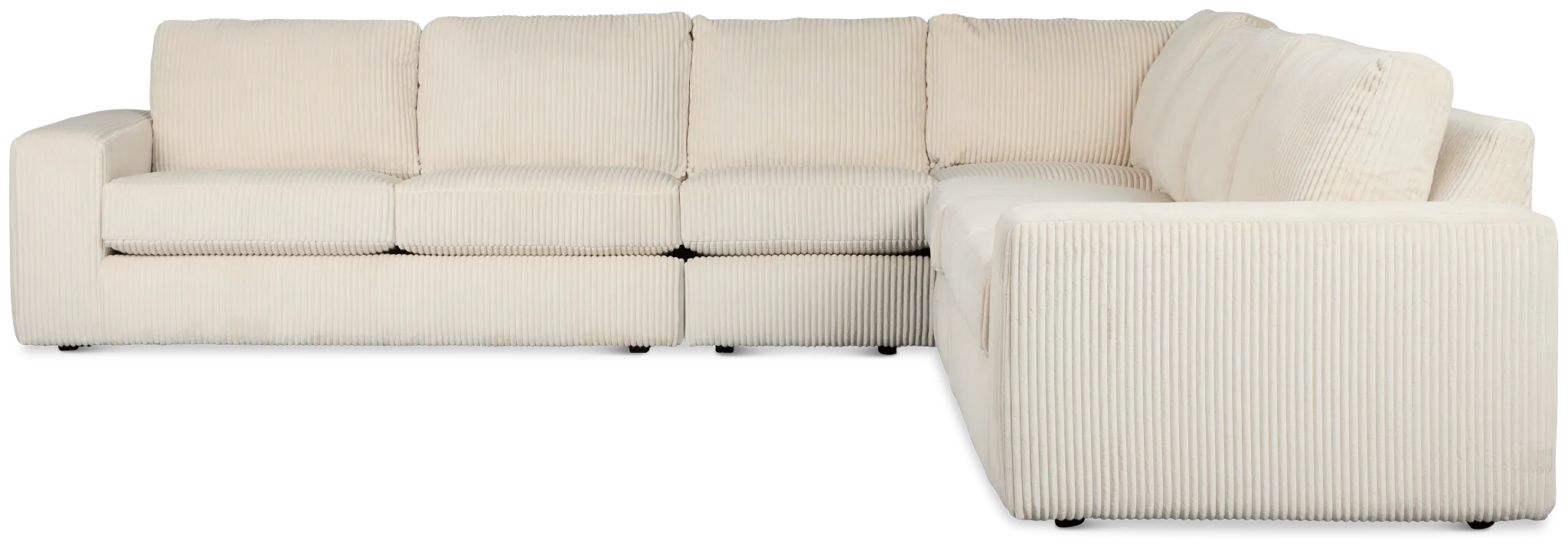 Charlie Ivory Fabric Large Two-arm Sectional