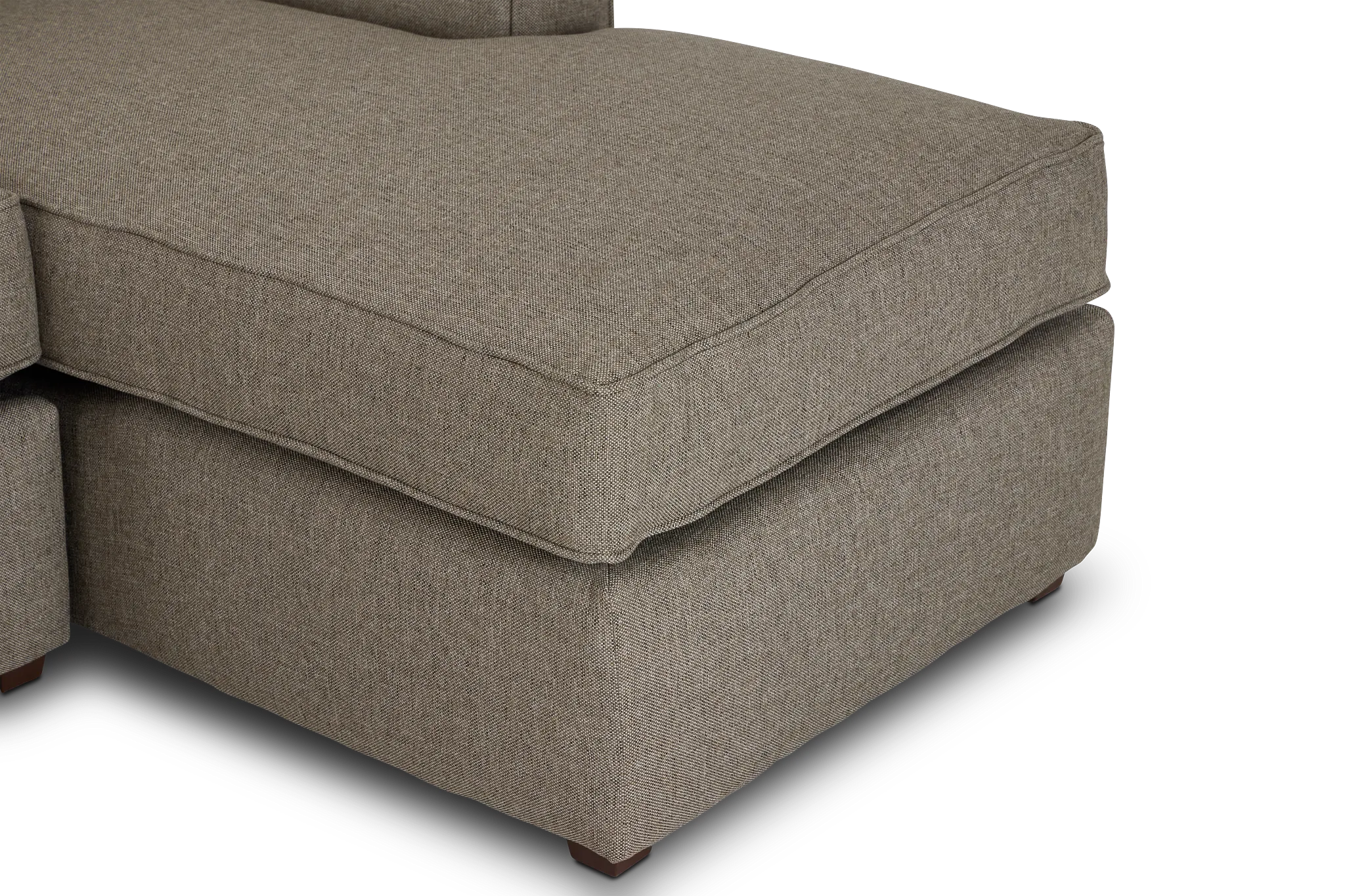 Asheville Brown Fabric Right Chaise Sectional