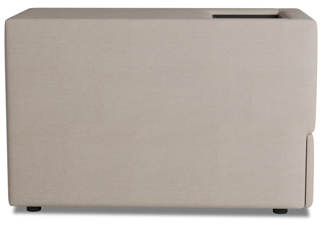 Citymod Beige Fabric Itable Media Console With Storage Drawer