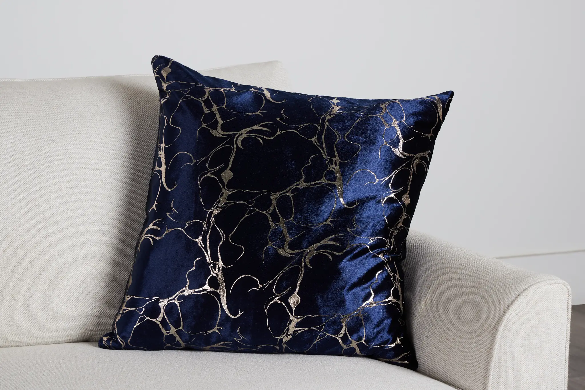 Logan Navy 22" Square Accent Pillow Logan Navy 22" Square Accent Pillow