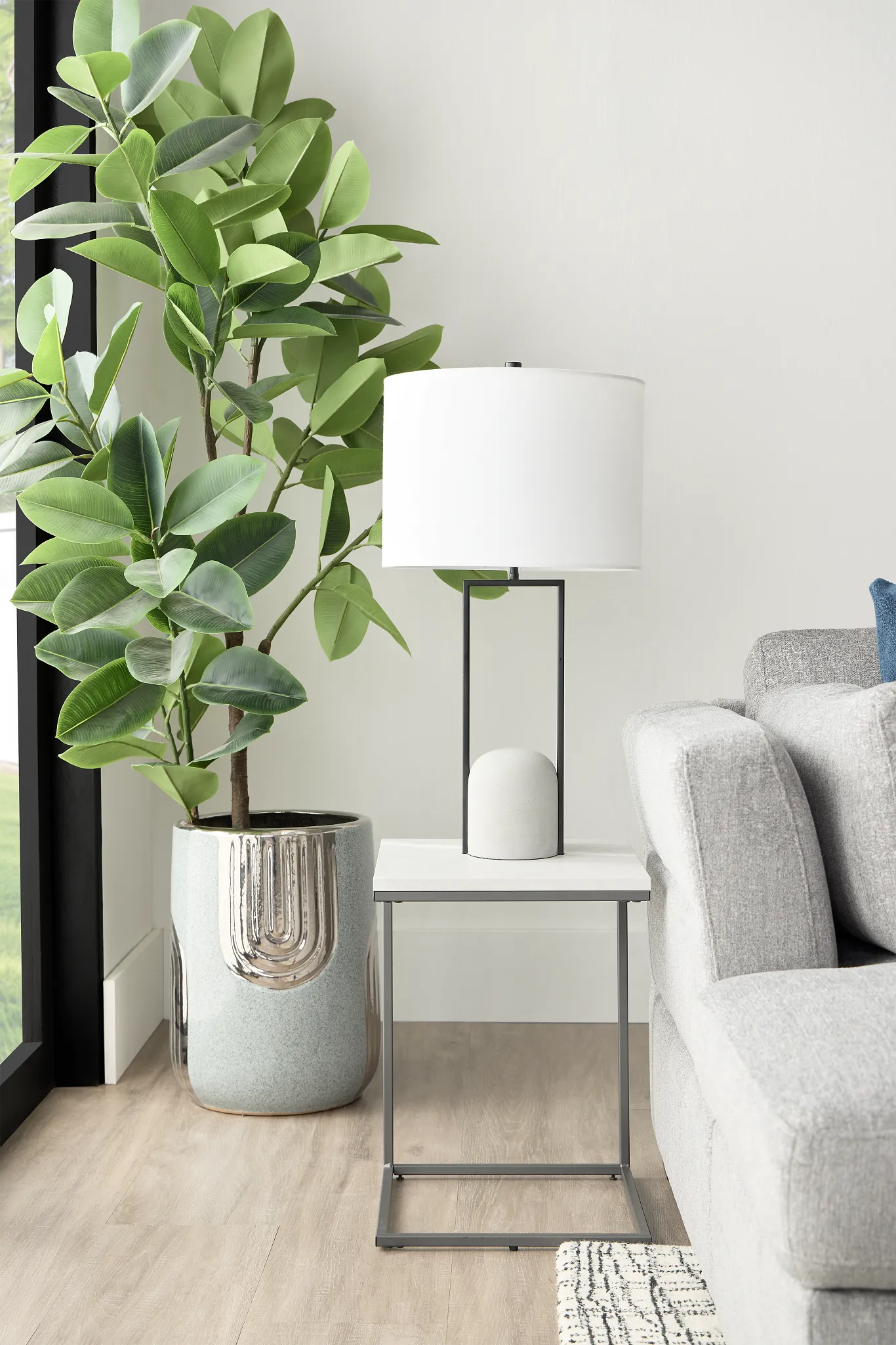 Joliet Gray Square End Table