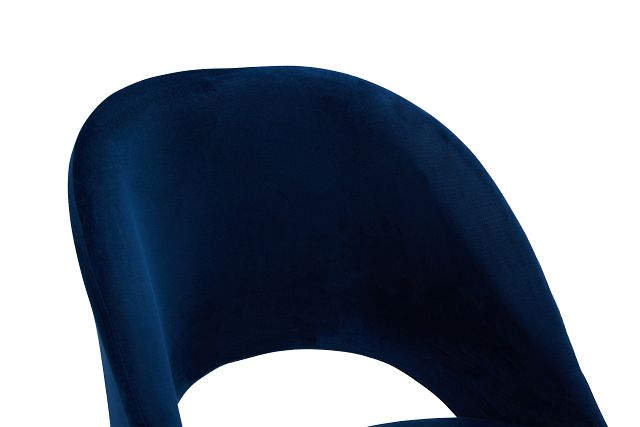 Kelly Dark Blue 28" Upholstered Barstool