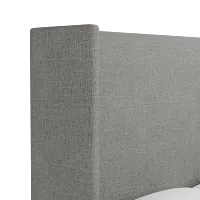 Captiva Linen Gray 60" Upholstered Shelter Bed