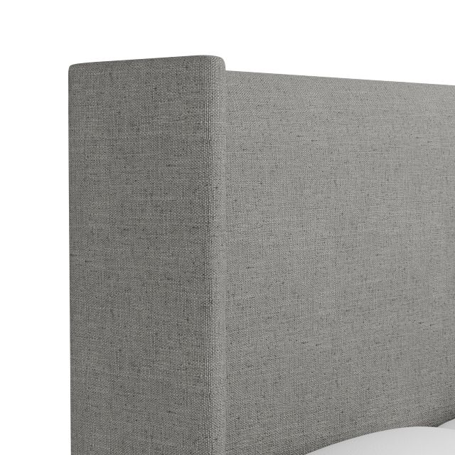 Captiva Linen Gray 60" Upholstered Shelter Bed