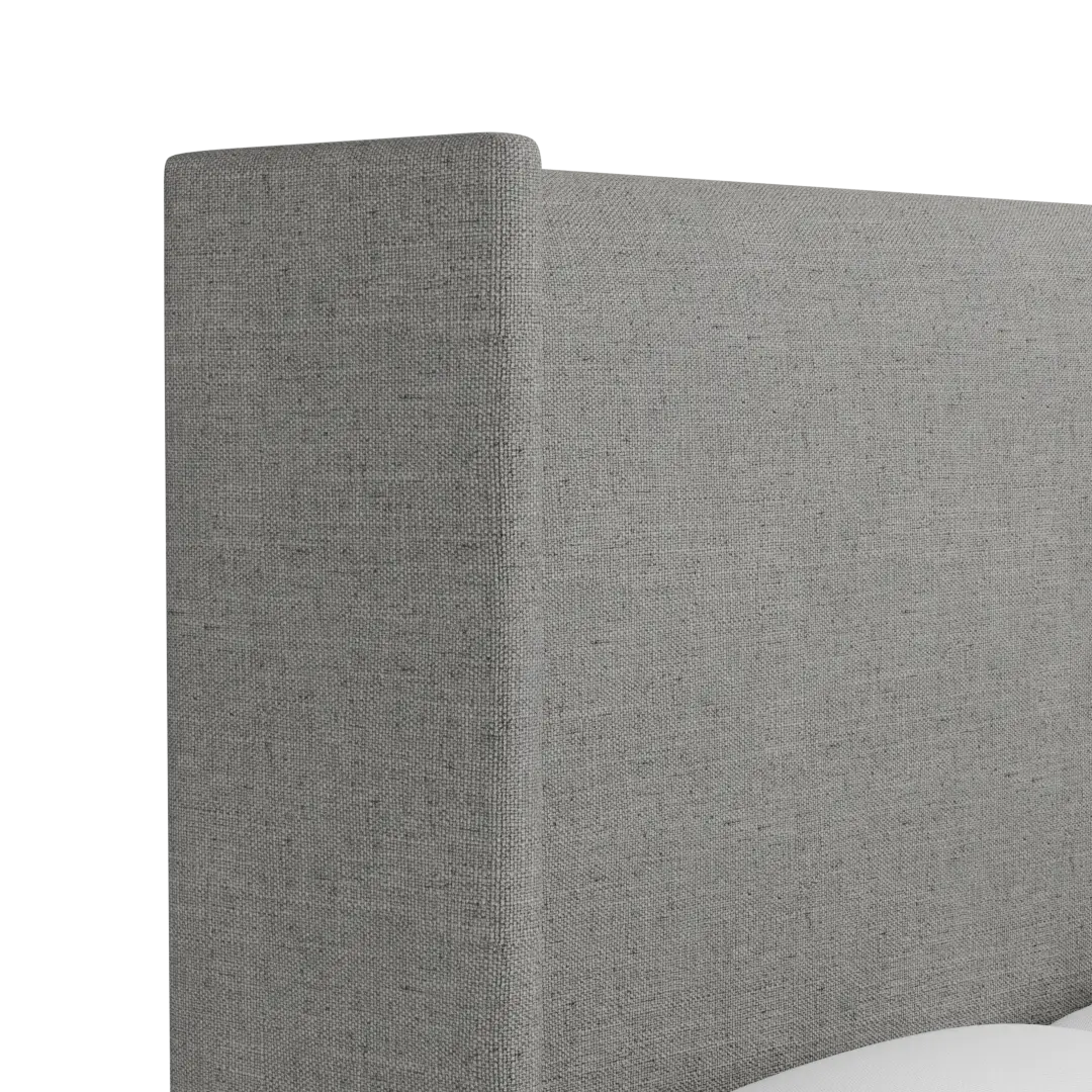 Captiva Linen Gray 60" Upholstered Shelter Bed Captiva Linen Gray 60" Upholstered Shelter Bed