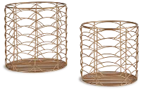 Cole Gold Set Of 2 Basket