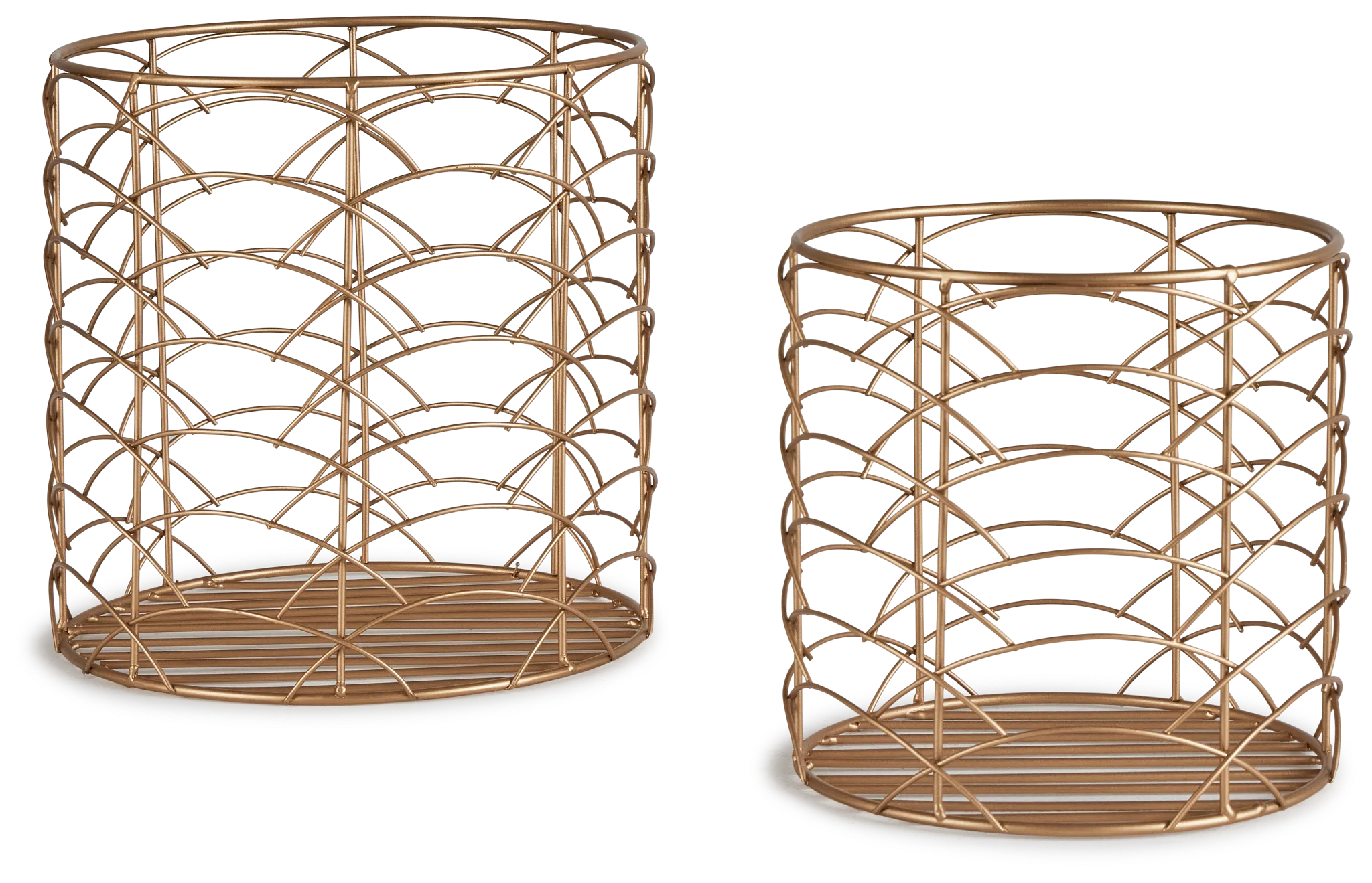 Cole Gold Set Of 2 Basket