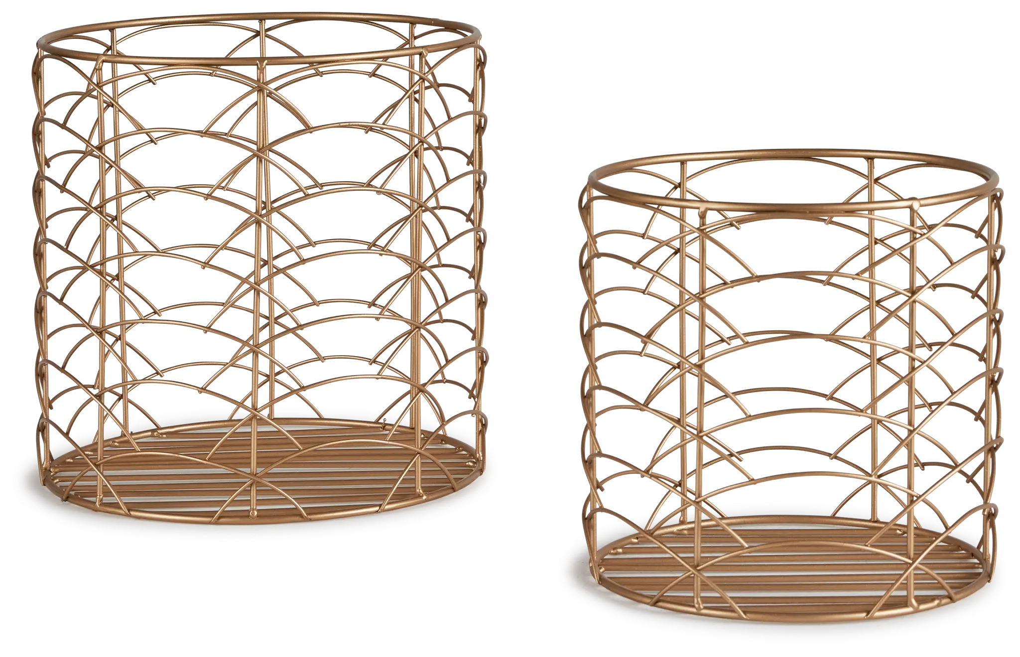Cole Gold Set Of 2 Basket Cole Gold Set Of 2 Basket