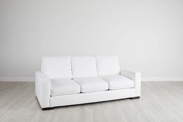 Edgewater Peyton White 84" Sofa W/ 3 Cushions