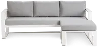 Lisbon Gray Aluminum Chaise Sectional