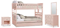 Charleston Pink Bunk Bed Trundle Bedroom