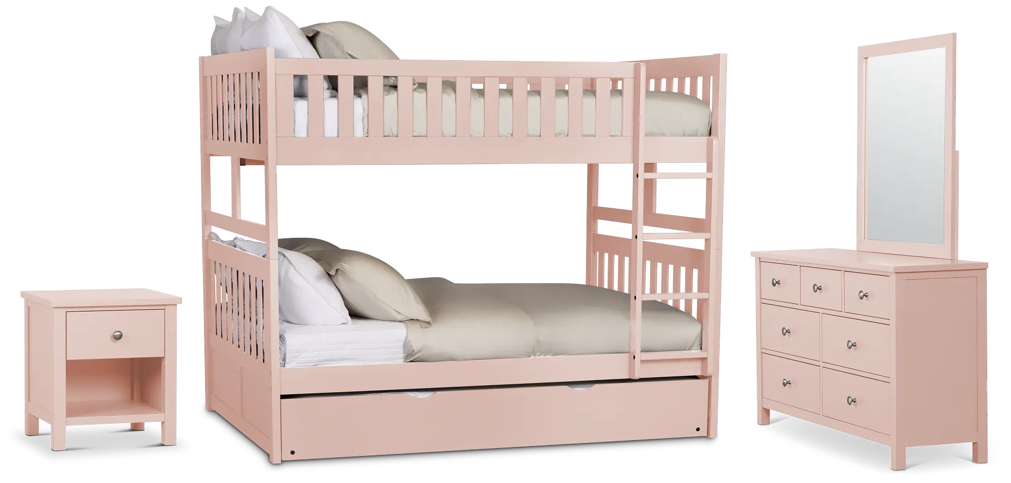 Charleston Pink Bunk Bed Trundle Bedroom Charleston Pink Bunk Bed Trundle Bedroom