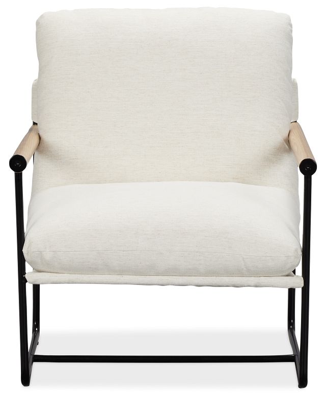 Margo White Fabric Accent Chair