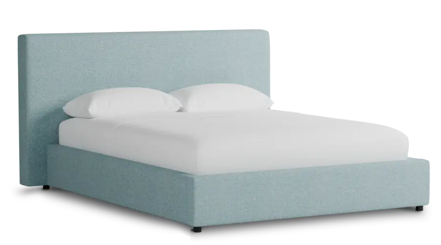 Grayton Elite Light Blue 44" Upholstered Platform Bed Grayton Elite Light Blue 44" Upholstered Platform Bed
