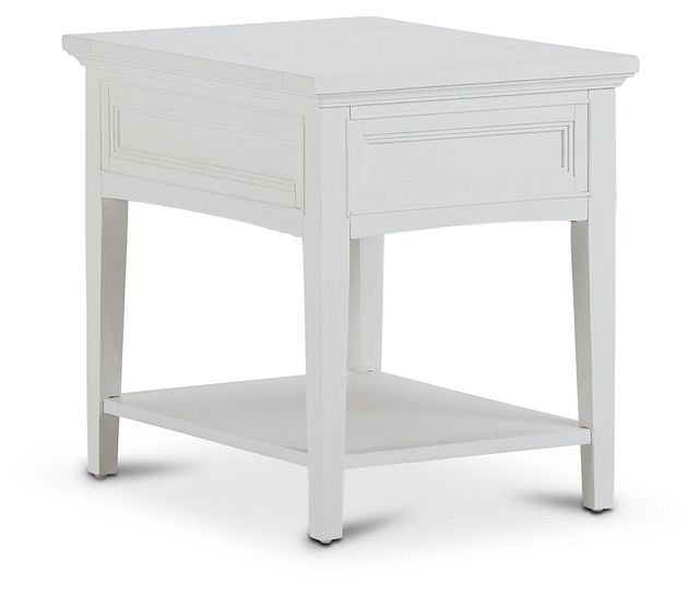 Heron Cove White Rectangular End Table