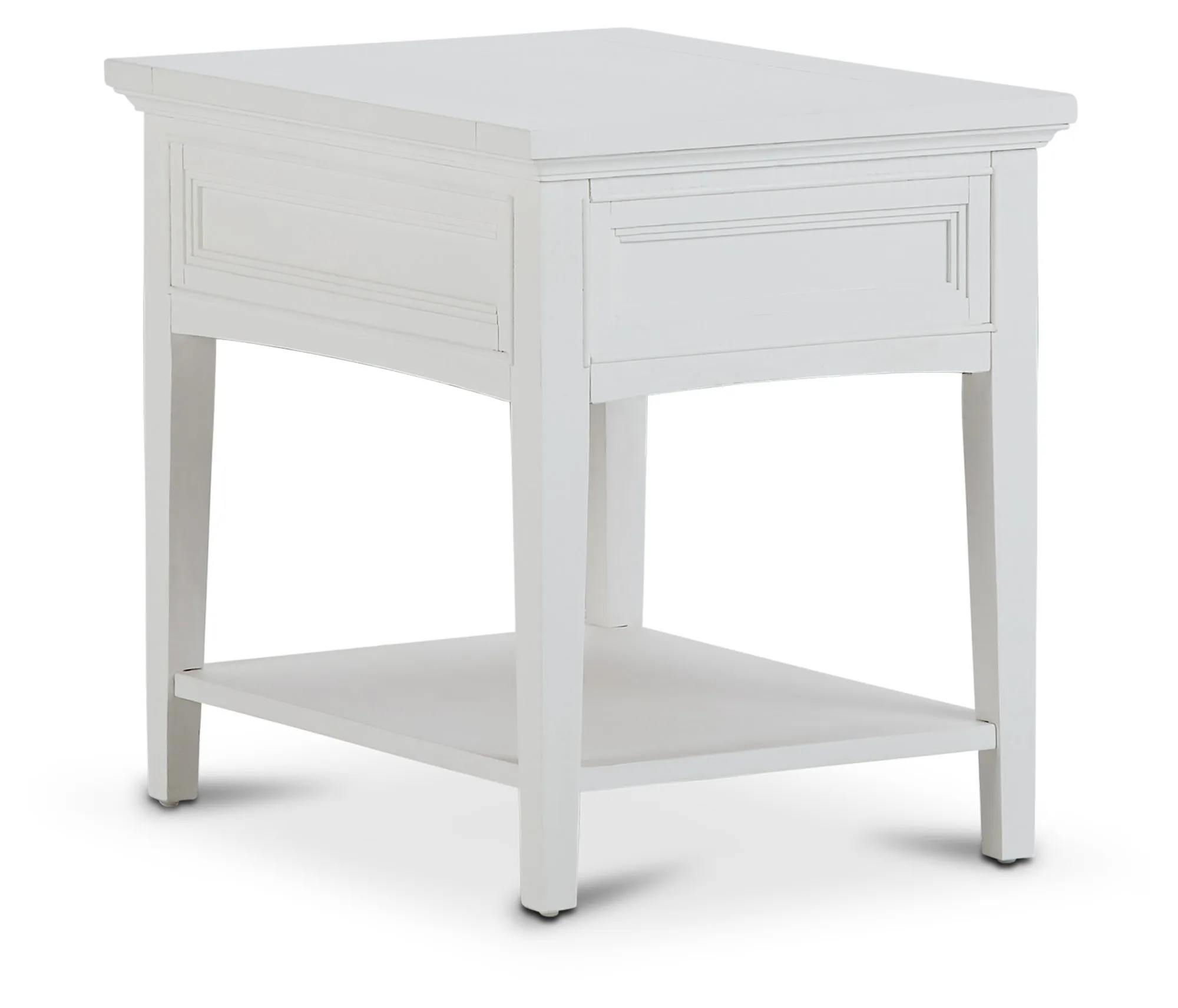 Heron Cove White Rectangular End Table