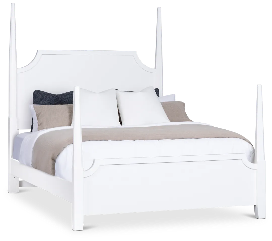 Carolina White Poster Bed