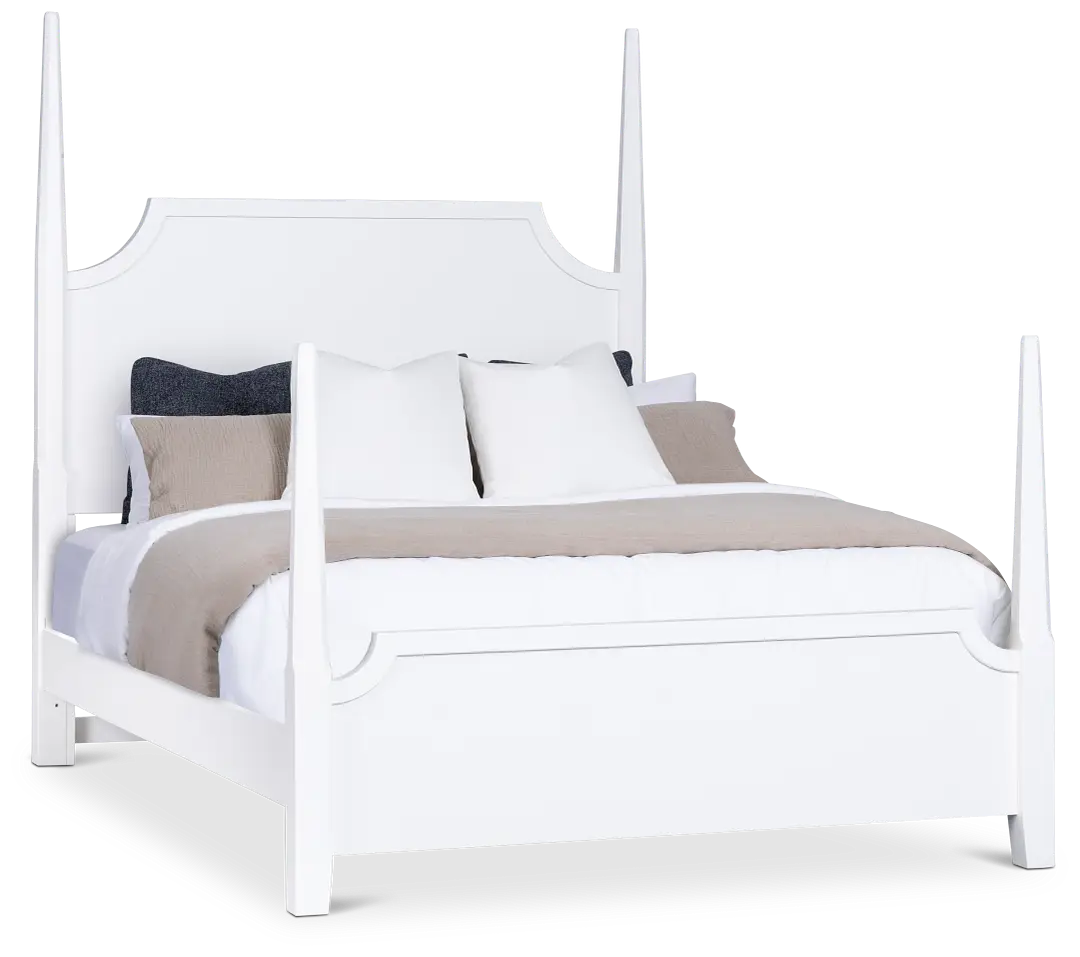 Carolina White Poster Bed Carolina White Poster Bed