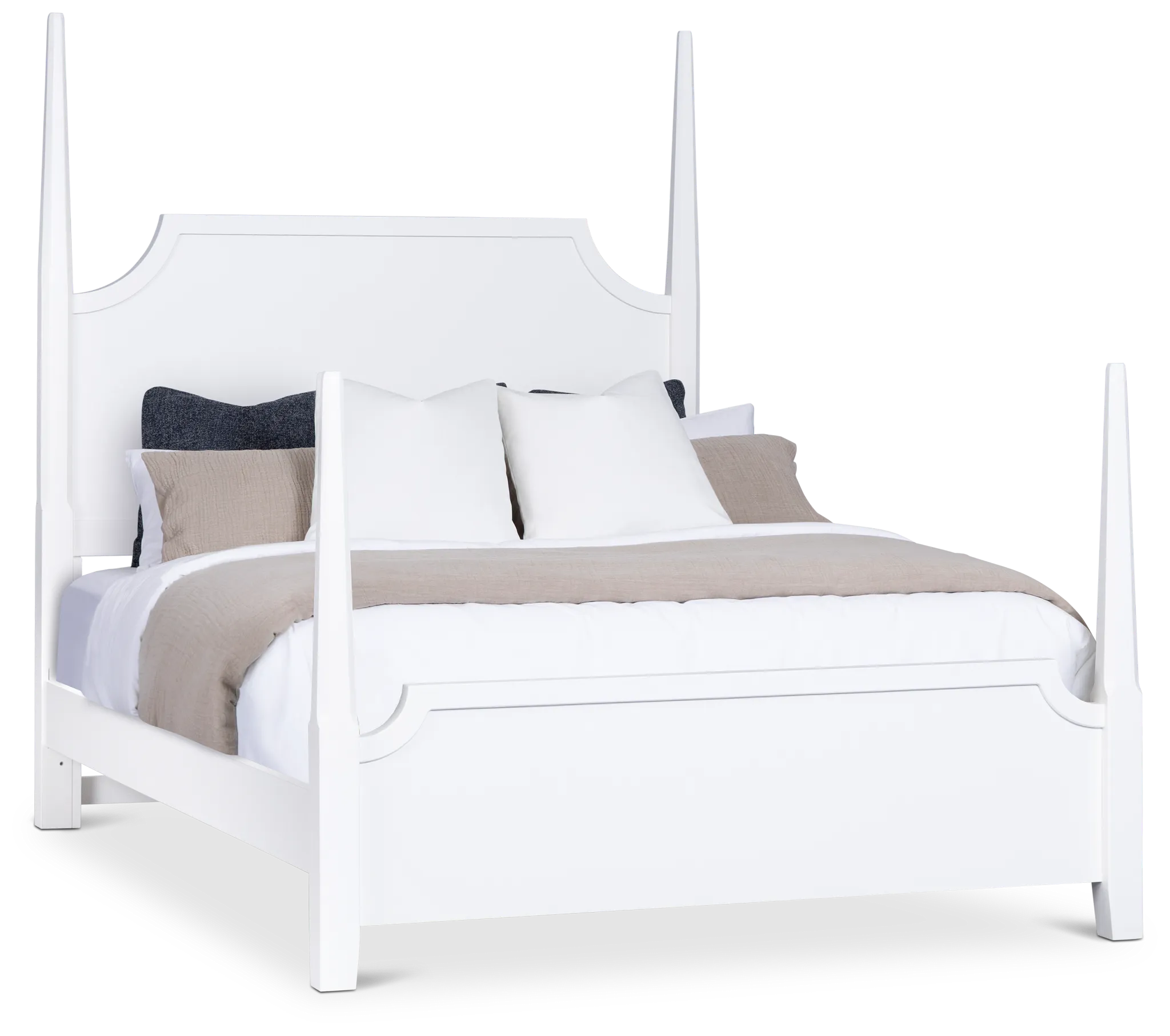 Carolina White Poster Bed