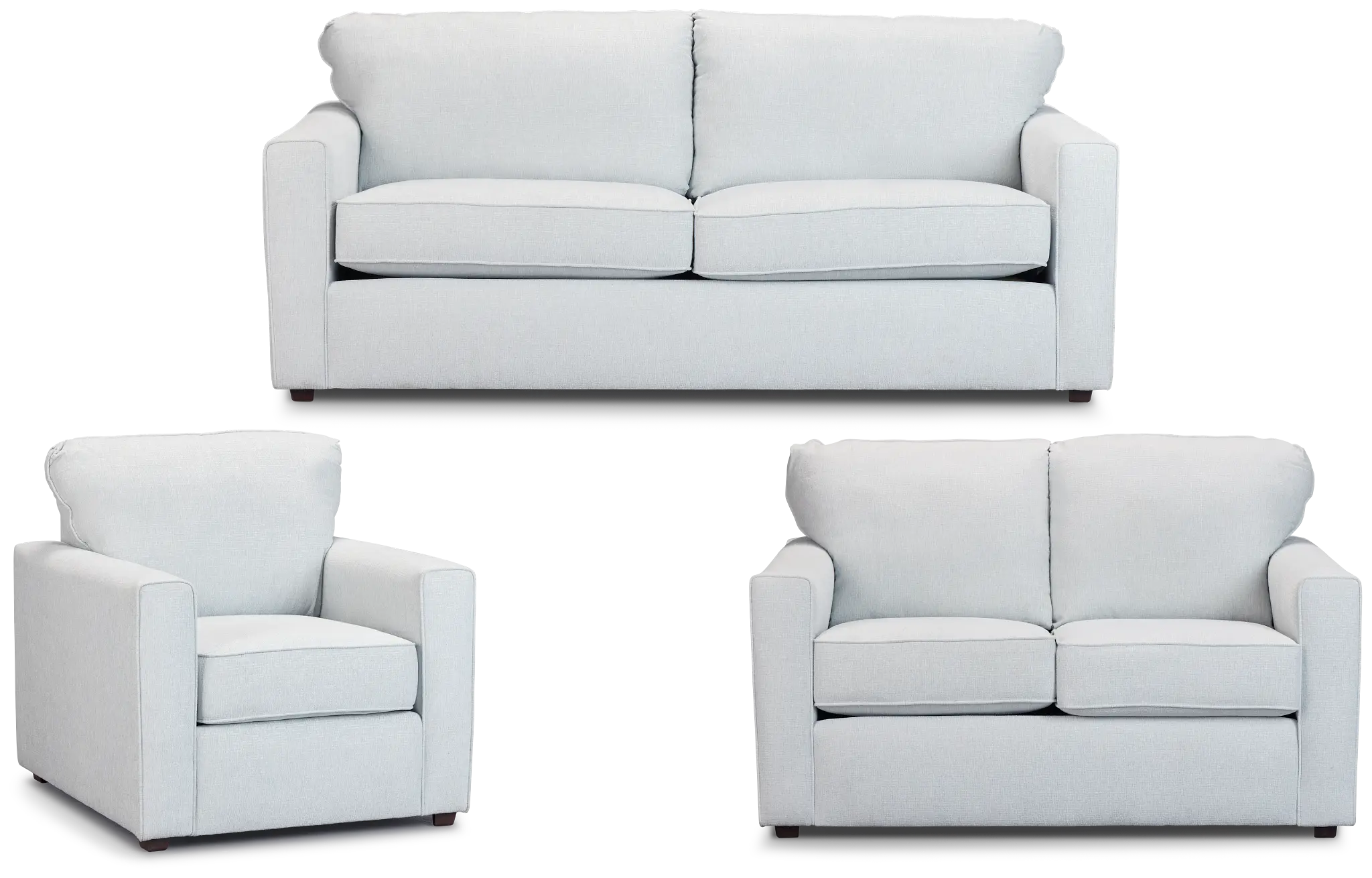 Avalon Light Blue Fabric Living Room Avalon Light Blue Fabric Living Room