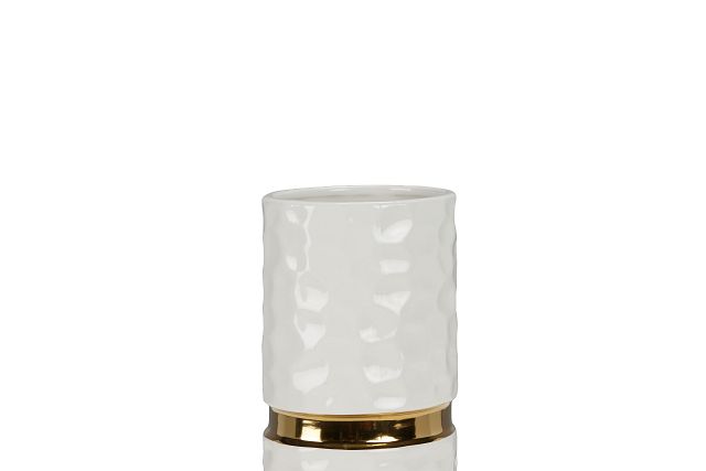 Celine White Short Vase
