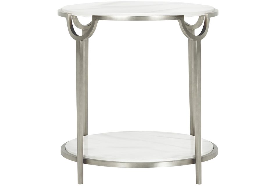 Morello Marble Round End Table Living Room End Tables City Furniture
