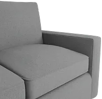 Siesta Suave Gray Fabric Loveseat